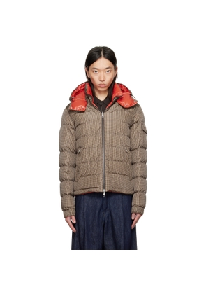 Moncler Brown & Orange Jonage Reversible Short Down Jacket