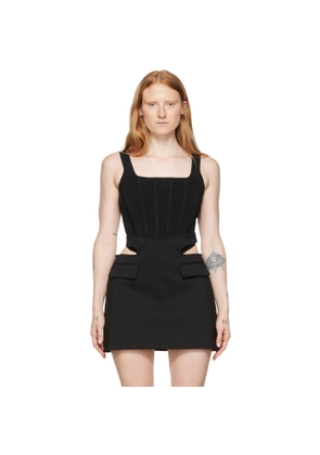 Dion Lee Black Viscose Tank Top