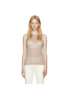 Dion Lee Taupe Rib Tank Top