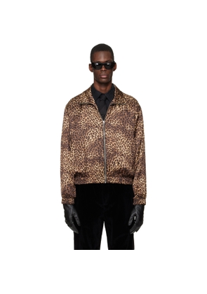 Ernest W. Baker Brown Cheetah Track Jacket