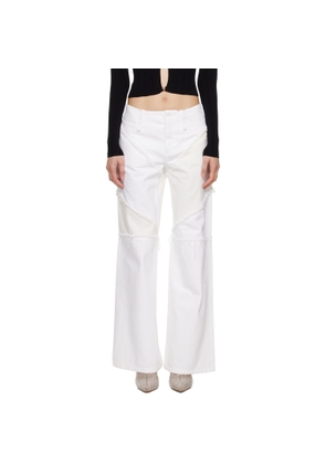 ioannes White Combat Jeans