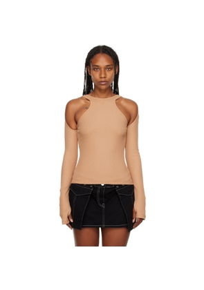 Dion Lee Tan Shift Loop Long Sleeve T-Shirt