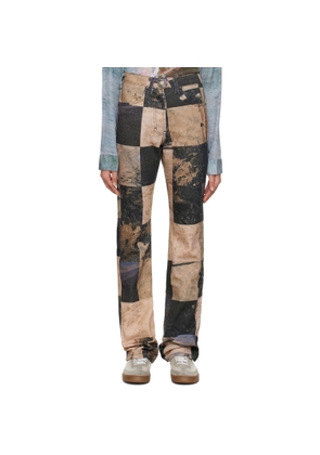 Serapis Brown Oil Sand Jeans