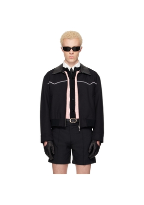 Ernest W. Baker Black Western Harrington Jacket