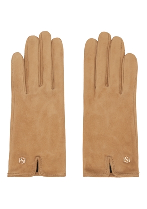Handsome Stockholm Beige Essentials Suede Gloves