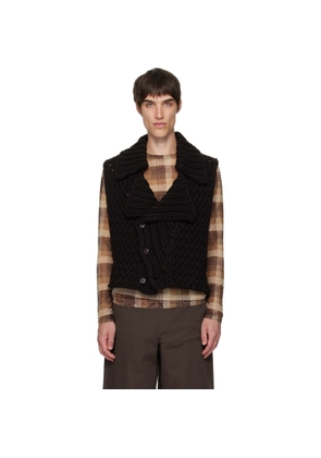 Dries Van Noten Brown Merino Wool Vest