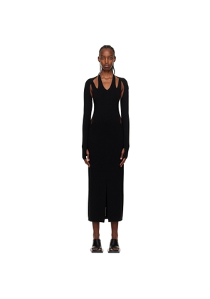 Dion Lee Black Plaited Midi Dress