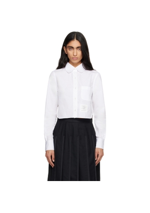 Thom Browne White Classic Poplin Cropped Shirt