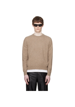 Entire Studios Beige Knit Crewneck Sweater