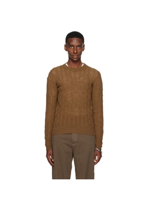 Dries Van Noten Brown Crewneck Sweater