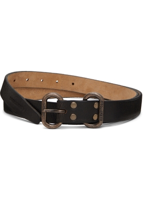 Dsquared2 Brown Cracked Leather Belt