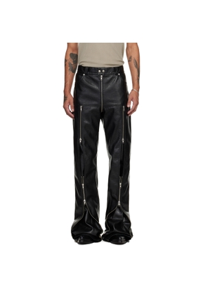 LU'U DAN Black Zipped Riot 5-Pocket Faux-Leather Pants