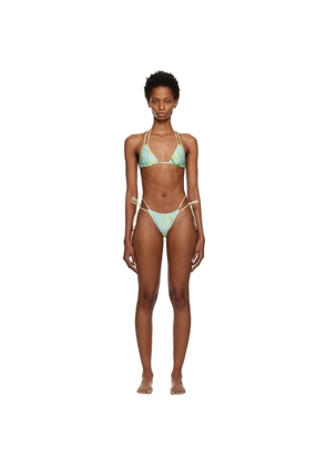 DOS SWIM SSENSE Exclusive Blue Ty Top & Luna Bottom Bikini