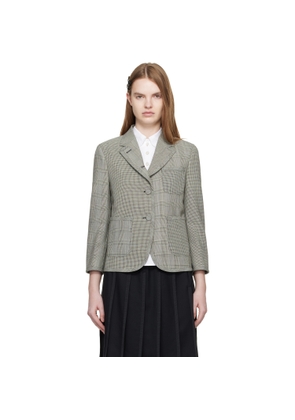 Thom Browne Black & White Funmix Fresco Cropped Sportcoat
