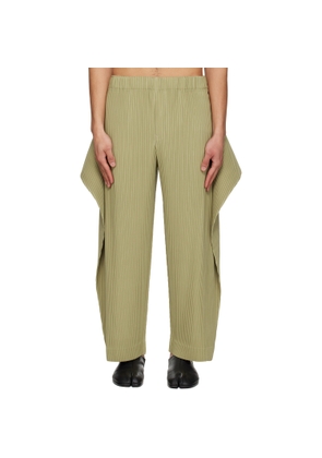 HOMME PLISSÉ ISSEY MIYAKE Beige Cover And Fold Trousers