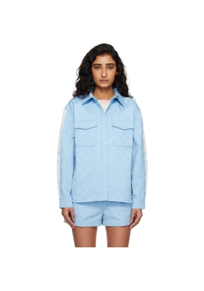 Casablanca Blue Monogram Oversized Shirt