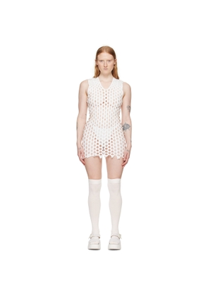 Sinéad O’Dwyer White Squiggle Minidress