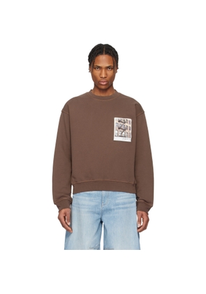 Helmut Lang Brown Brooklyn Postcard Sweatshirt