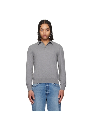 BOSS Gray Cotton Polo