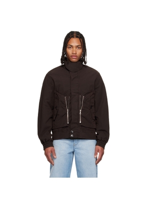 Dries Van Noten Brown Overdyed Shell Jacket