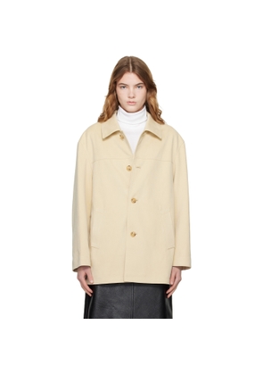 Dunst Beige Half Faux-Suede Coat