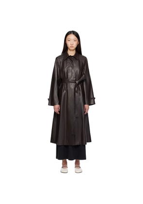 The Row Brown Ryota Leather Coat