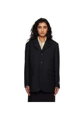 Dunst Black 3 Button Wool Blazer