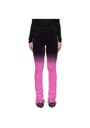 Ottolinger SSENSE Exclusive Black & Pink Knit Exaggerated Lounge Pants