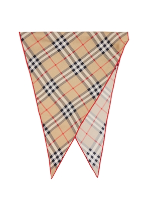 Burberry Beige Check Silk Scarf