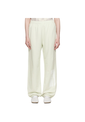 MM6 Maison Margiela Green Unbrushed Sweat Jersey Lounge Pants