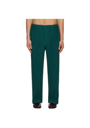 HOMME PLISSÉ ISSEY MIYAKE Green Color Pleats 1 Trousers