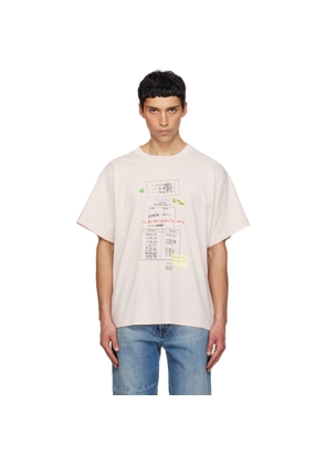 MM6 Maison Margiela Pink Library Stamp T-shirt