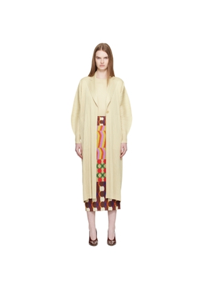 PLEATS PLEASE ISSEY MIYAKE Beige Monthly Colors December Coat