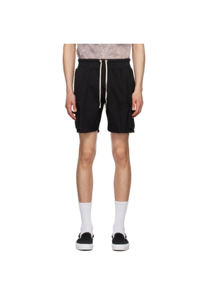 Les Tien Black Cargo Pocket Shorts