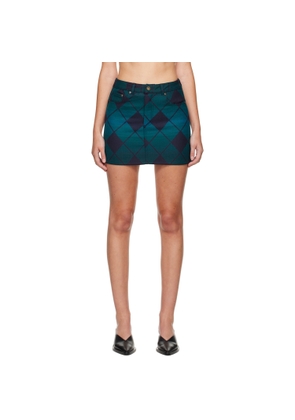 Ahluwalia Blue Woolmark Prize Edition Miniskirt