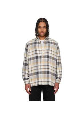 nanamica Gray & Beige Heavy Flannel Shirt