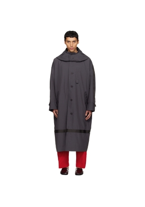 HOMME PLISSÉ ISSEY MIYAKE Gray Carrier Carried Coat