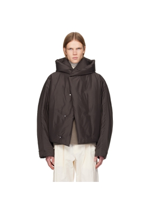 HOMME PLISSÉ ISSEY MIYAKE Brown Blouson Duvet Jacket