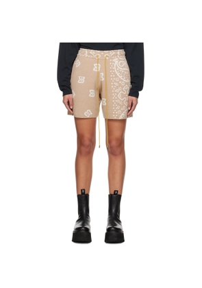 Rhude Beige Jacquard Shorts