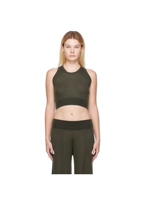 Frenckenberger Gray Cropped Sports Top