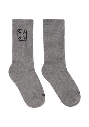 VETEMENTS Gray Biker Cross Socks