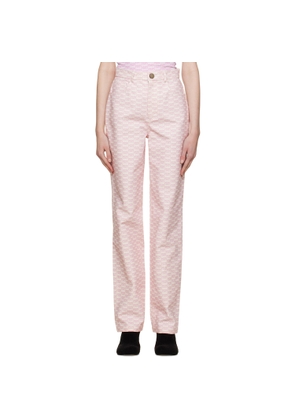 BONBOM Off-White & Pink Noh Jeans