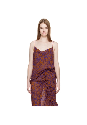 Dries Van Noten Purple & Orange Pattern Camisole