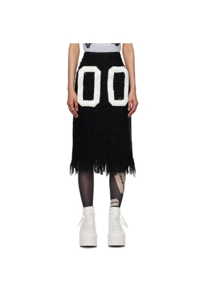 Ashley Williams Black Appliqué Midi Skirt
