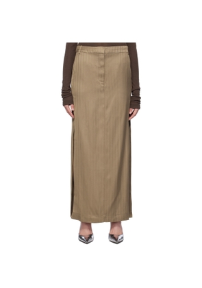 REMAIN Birger Christensen Brown Suiting Maxi Skirt