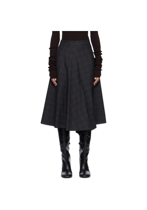 MARIE ADAM-LEENAERDT Gray 2 In 1 Midi Skirt