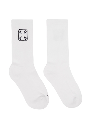 VETEMENTS White Biker Cross Socks