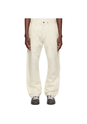 rag & bone Off-White Haydon Straight Fit Cotton Chino Trousers