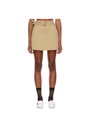BONBOM Beige Rhee Miniskirt