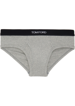 TOM FORD Gray Cotton Briefs